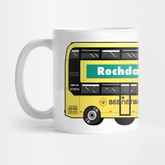 Rochdale Transport for Greater Manchester (TfGM) Bee Network yellow bus by jimmy-digital